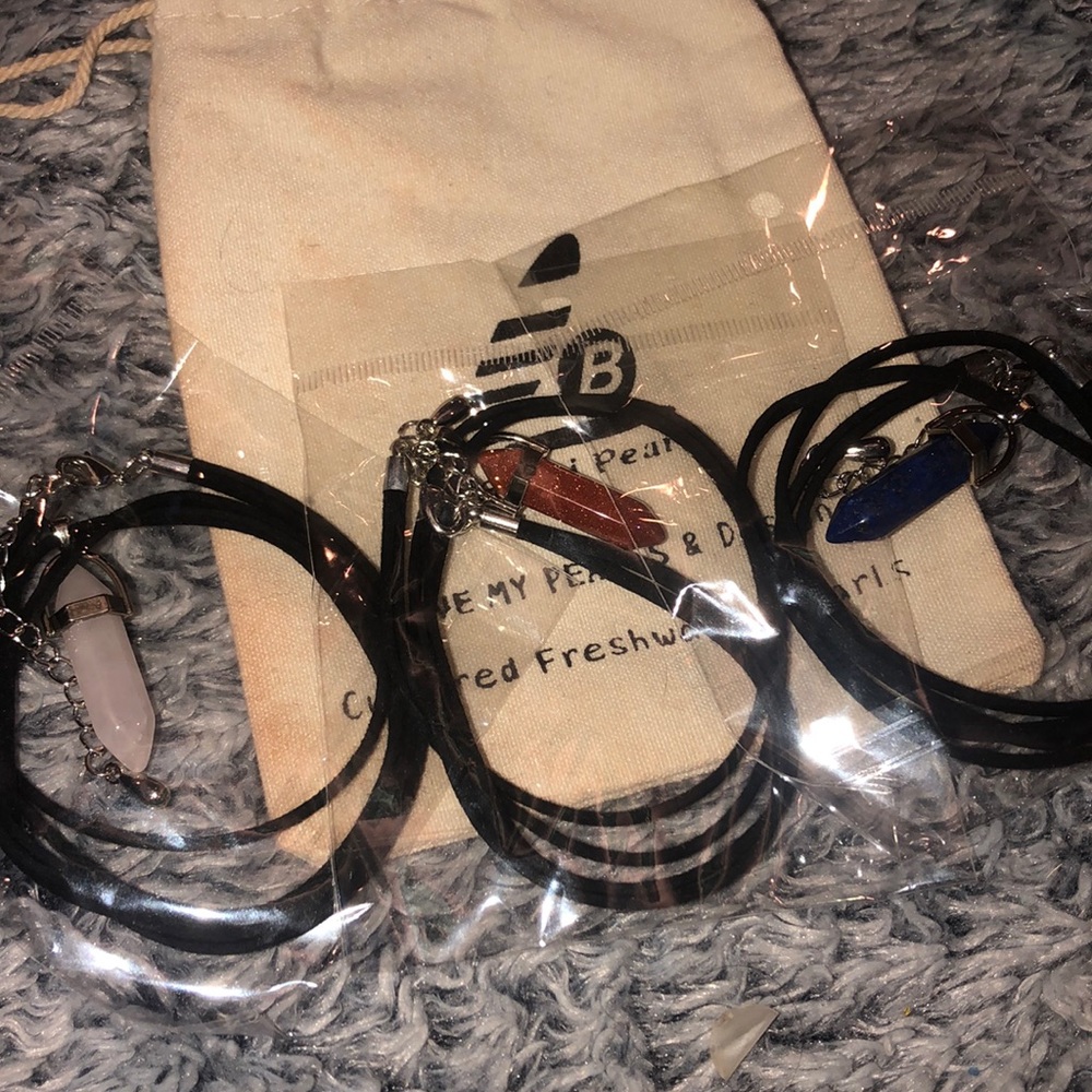 Brand new stone necklaces